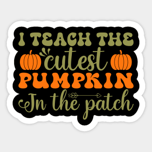 I teach the cutest pumpkin in the patch Sticker